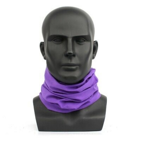Solid Purple Neck Gaiter Ski Mask Face Mouth Cover - Picture 2 of 5